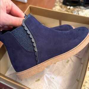 Tucker + Tate Navy Scalloped Kids Boots
